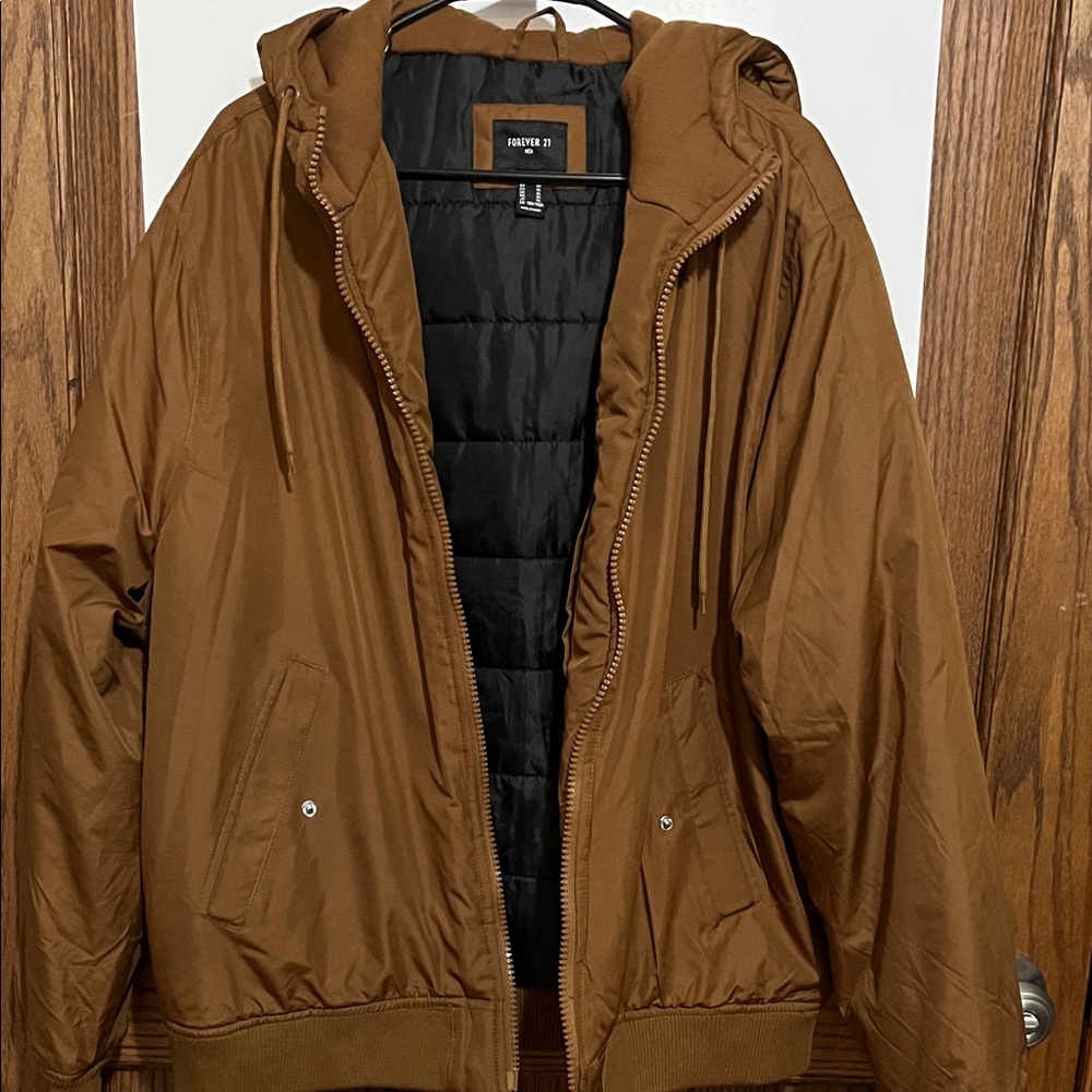Forever 21 Men's Tan Puffer Jacket